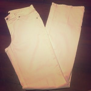 White Bebe stretch boot cut jeans